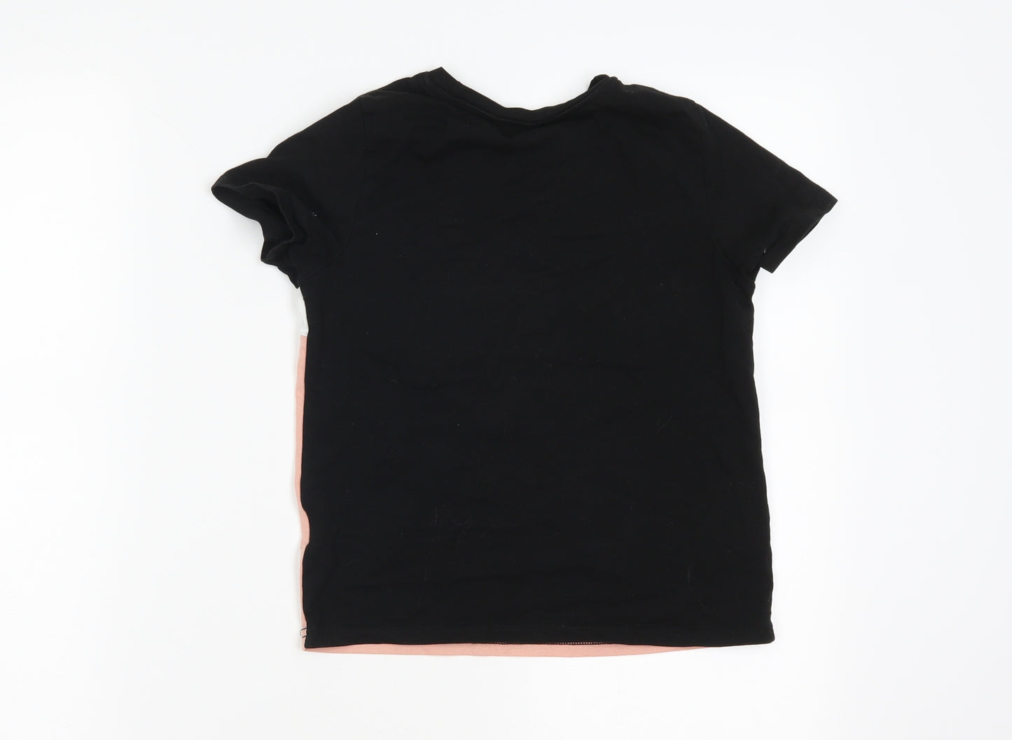 SheIn Girls Black   Basic T-Shirt Size 10 Years  - SEQUIN POCKET