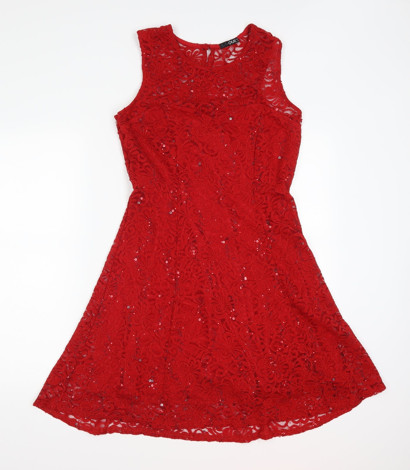 Quiz Womens Red   Fit & Flare  Size 18  - lace