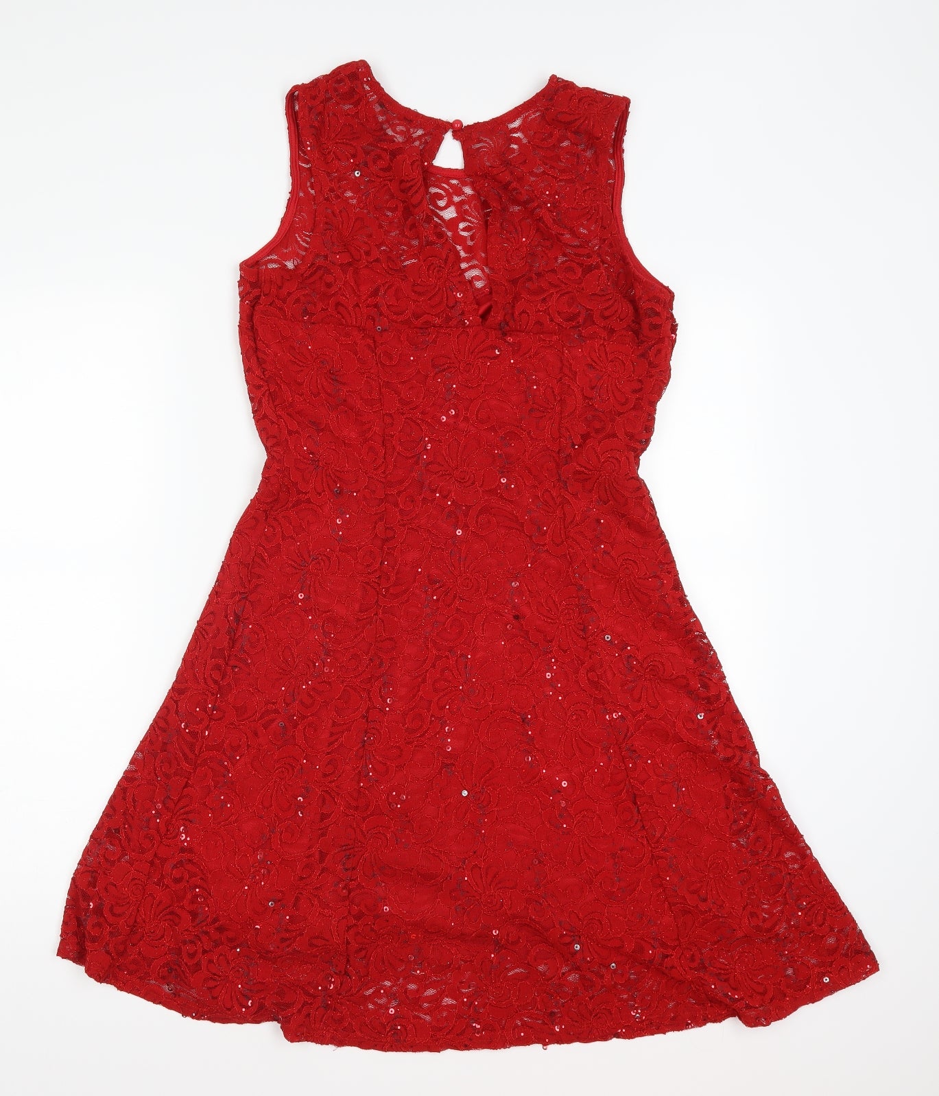 Quiz Womens Red   Fit & Flare  Size 18  - lace