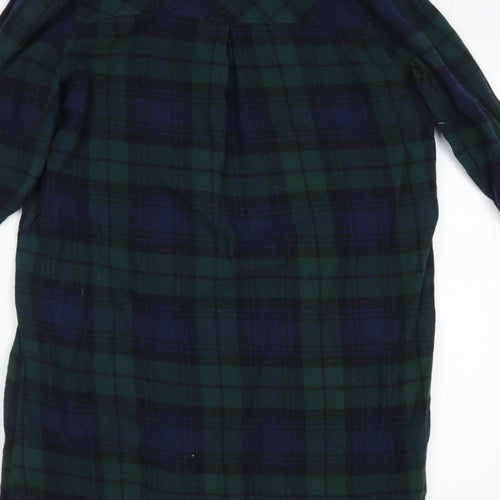 Primark Womens Green Check  Tunic Button-Up Size 12