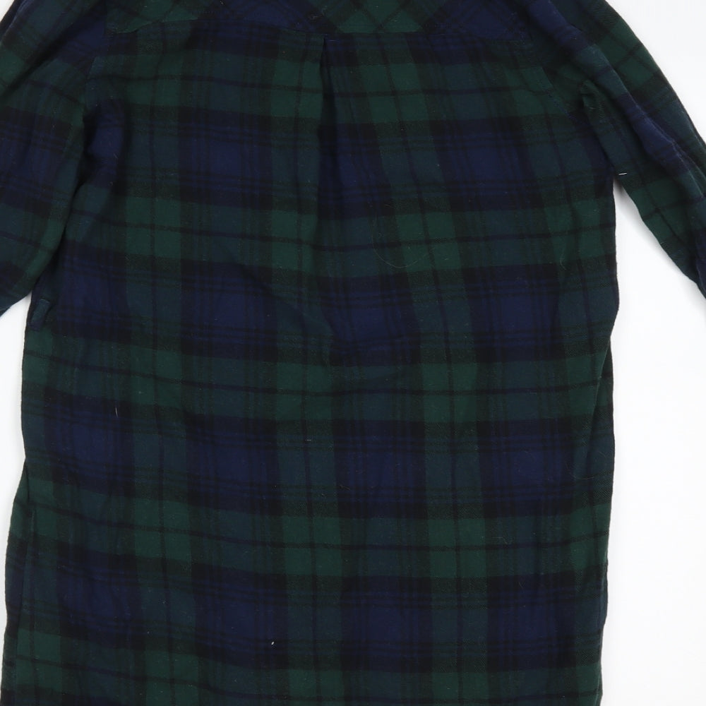 Primark Womens Green Check  Tunic Button-Up Size 12