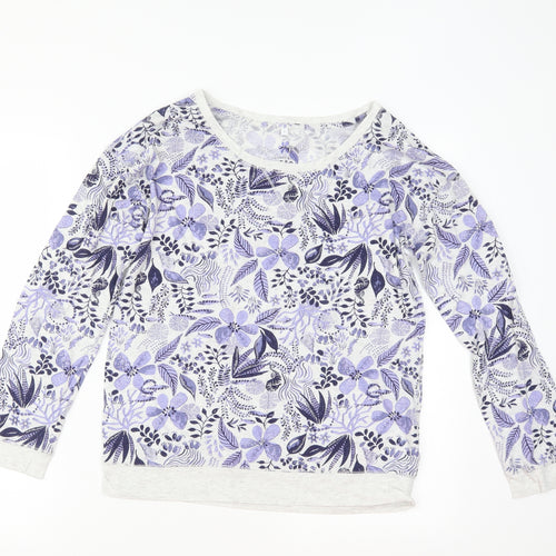 Debenhams Womens White Floral  Kimono Pyjama Top Size S