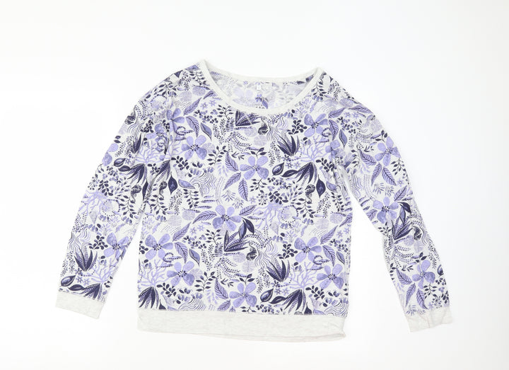 Debenhams Womens White Floral  Kimono Pyjama Top Size S