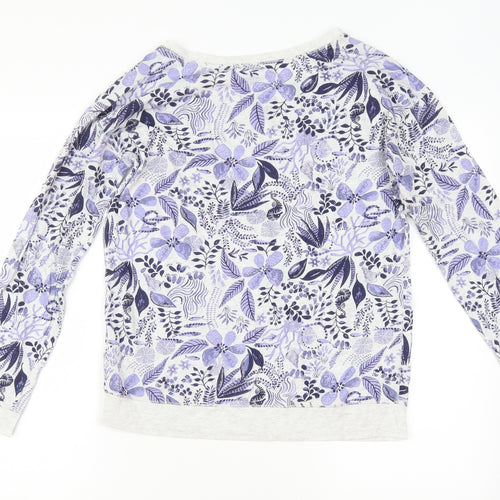 Debenhams Womens White Floral  Kimono Pyjama Top Size S