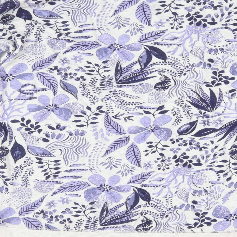 Debenhams Womens White Floral  Kimono Pyjama Top Size S