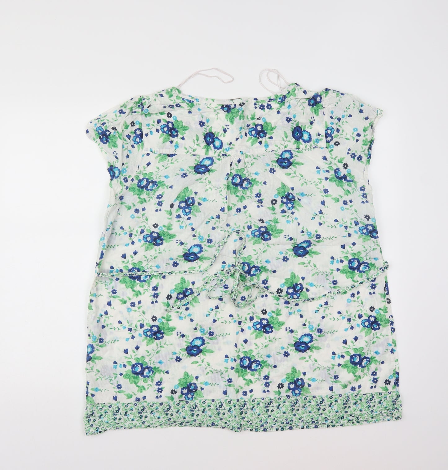 Debenhams Womens White Floral  Tunic Blouse Size 18