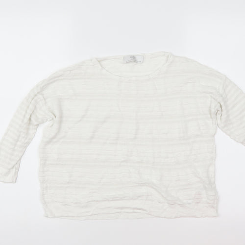 Wallis Womens White   Pullover Jumper Size S