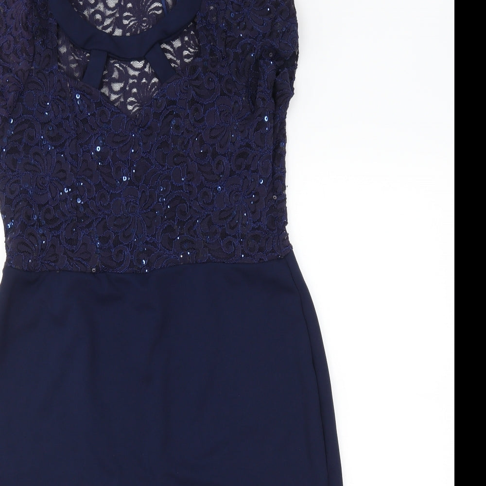 Quiz Womens Blue   Pencil Dress  Size 18