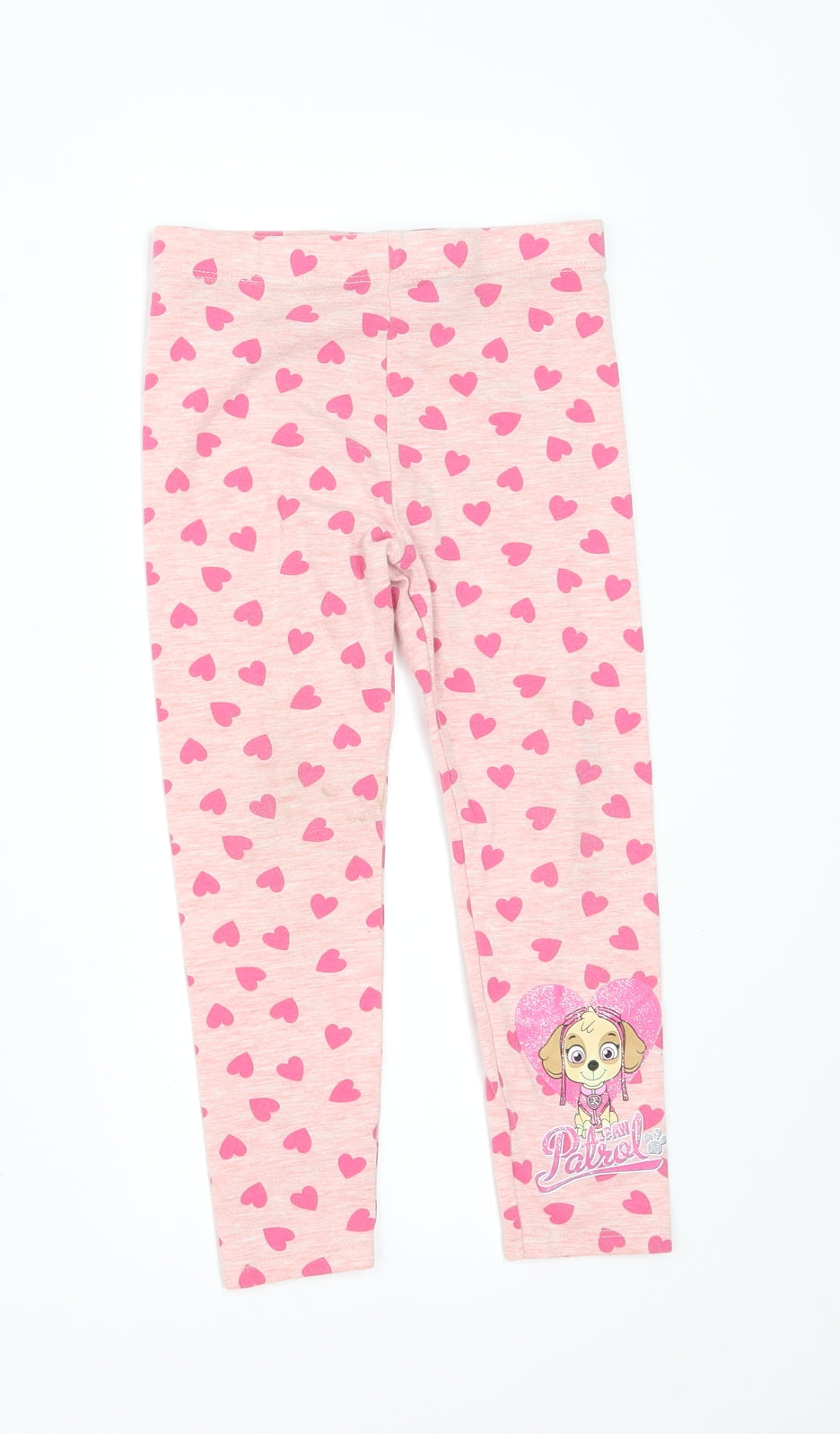George Girls Pink Geometric  Carrot Trousers Size 3-4 Years - PAW PATROL