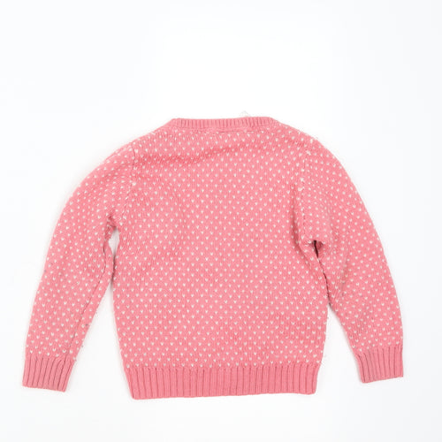 E-vie Angel Girls Pink Geometric  Pullover Jumper Size 3 Years  - POLAR BEAR