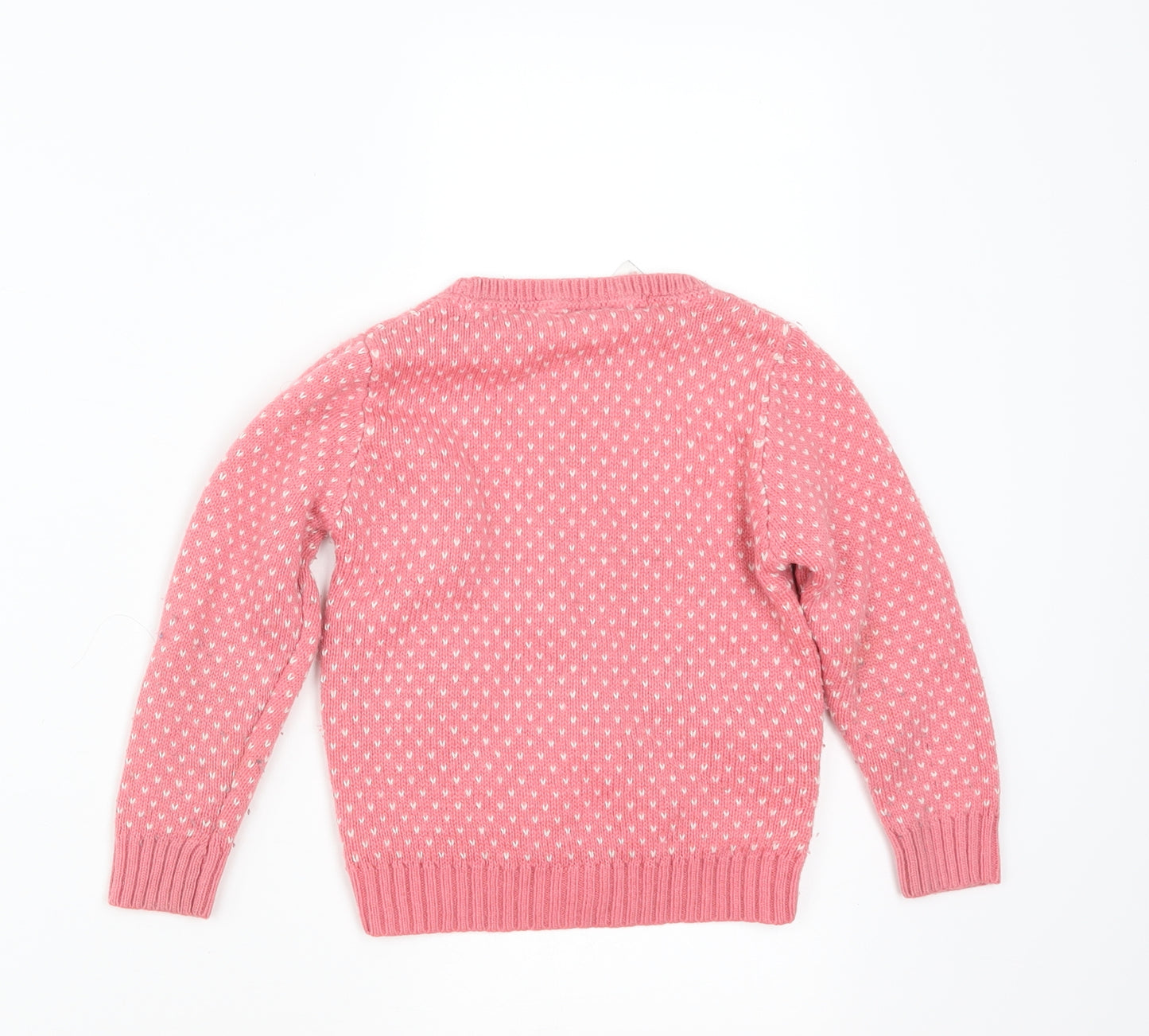 E-vie Angel Girls Pink Geometric  Pullover Jumper Size 3 Years  - POLAR BEAR