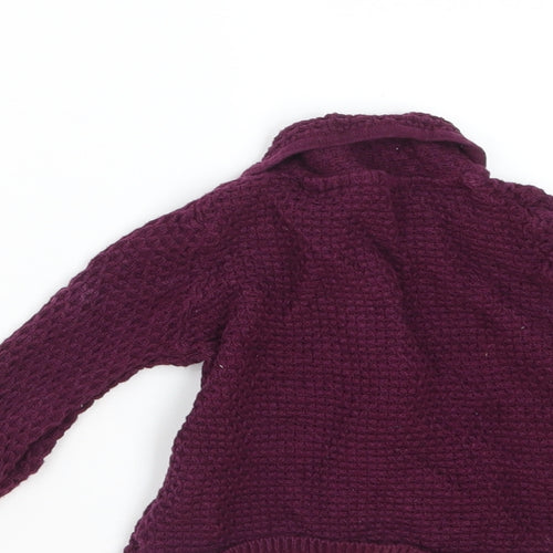Marks and Spencer Girls Purple   Cardigan Jumper Size 3-6 Months