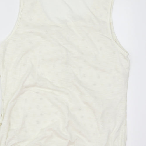 George Womens Ivory Geometric  Basic T-Shirt Size 14