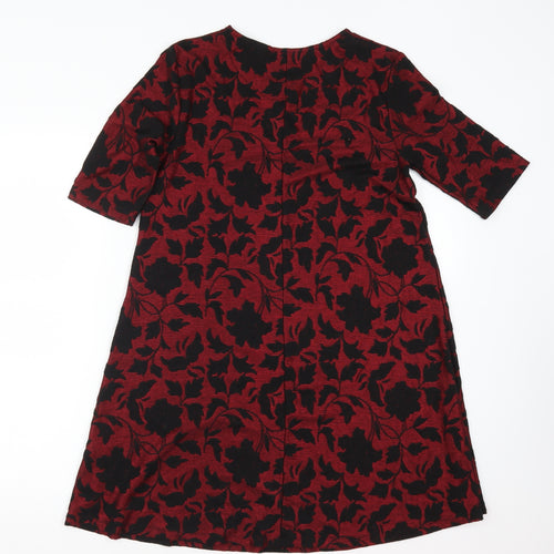 TU Womens Red Floral  A-Line  Size 8