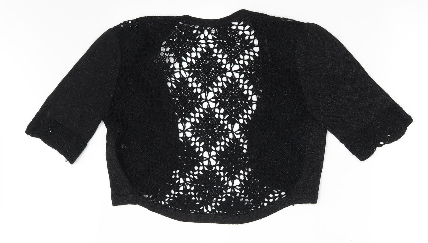 M&Co. Womens Black   Shrug Jumper Size 8