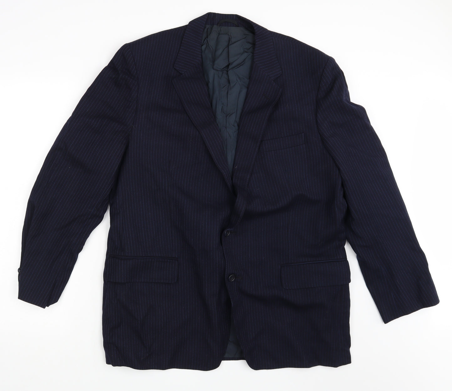 Simon Mens Blue Striped  Jacket Suit Jacket Size 46