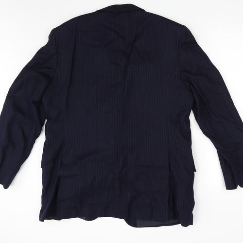 Simon Mens Blue Striped  Jacket Suit Jacket Size 46