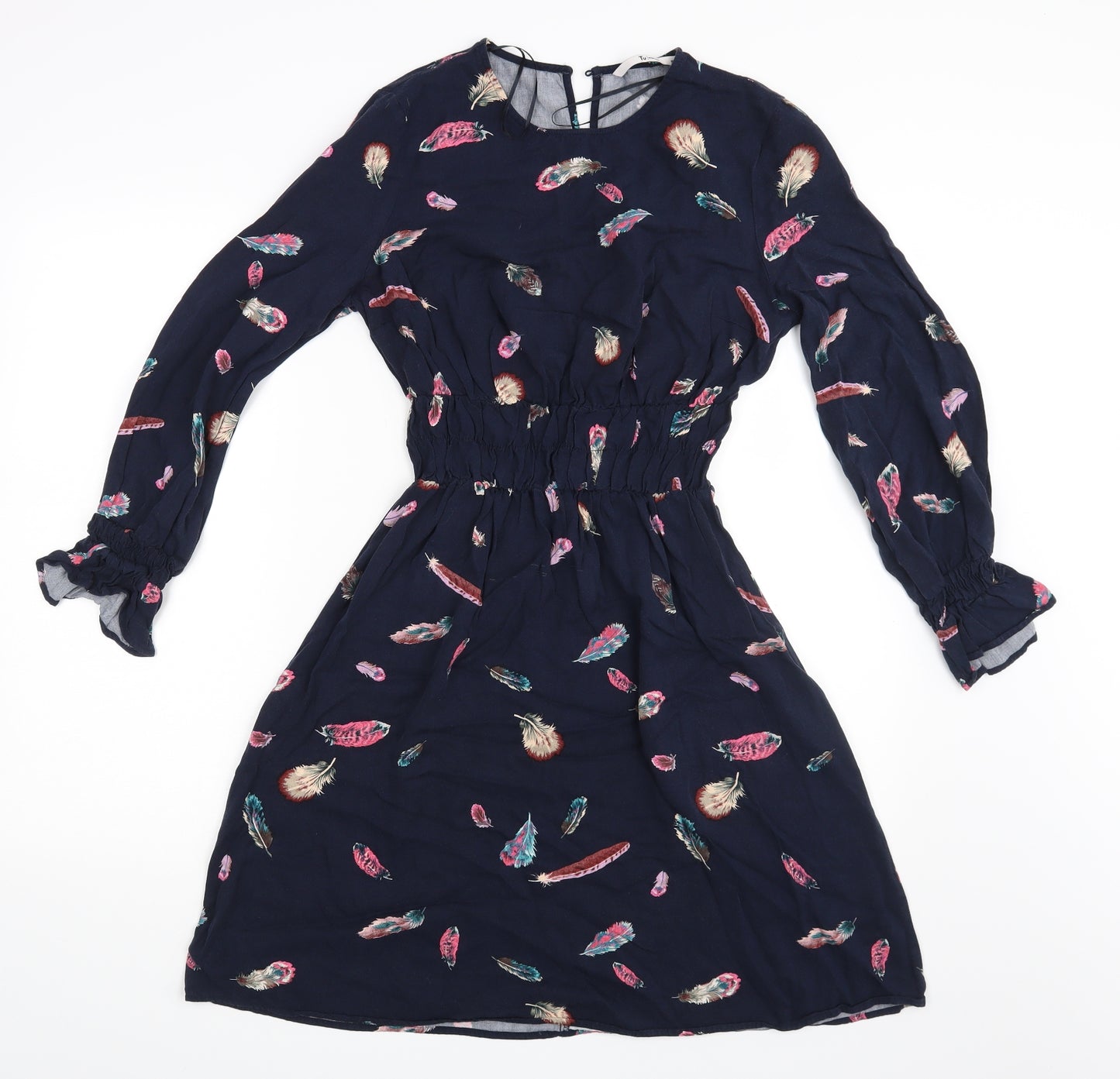 TU Womens Black Floral  Fit & Flare  Size 10
