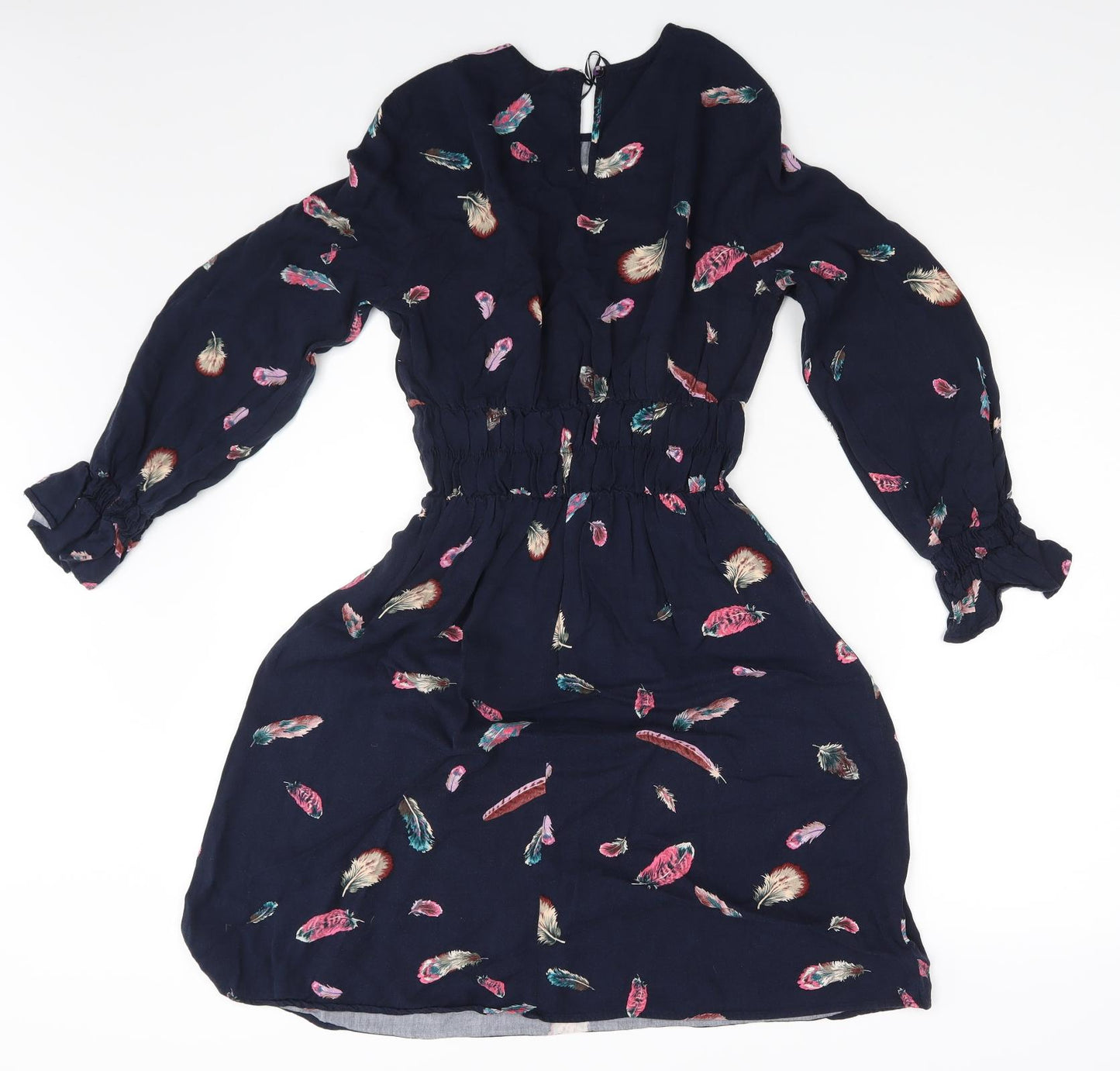 TU Womens Black Floral  Fit & Flare  Size 10