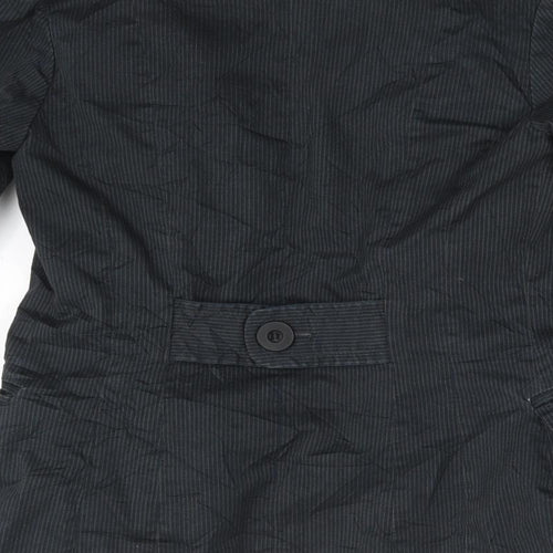 New Look Womens Black Striped  Jacket Blazer Size 10