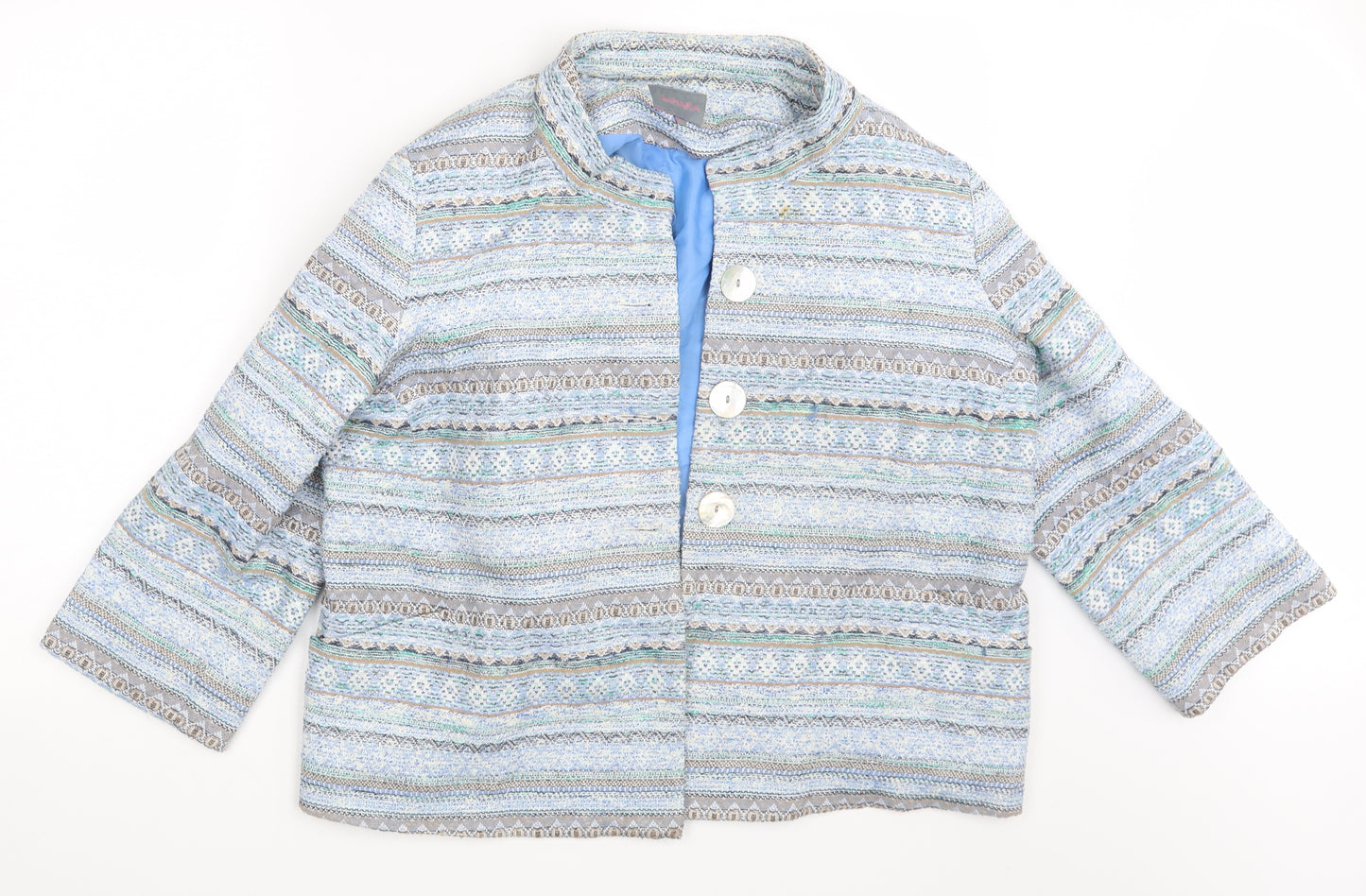 Sahara Womens Multicoloured Herringbone  Cardigan Jumper Size XL