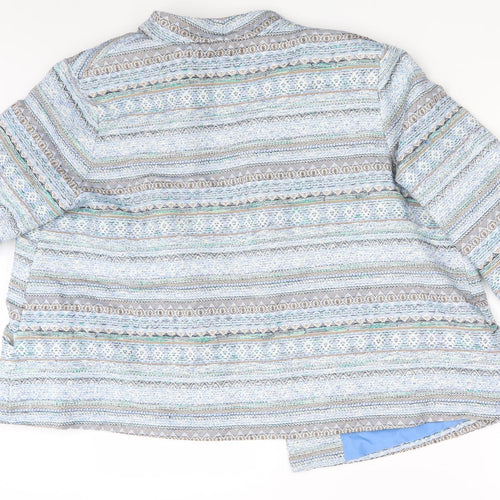 Sahara Womens Multicoloured Herringbone  Cardigan Jumper Size XL