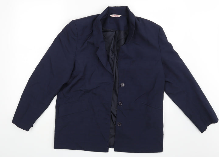Amalina Womens Blue Jacket Size 12