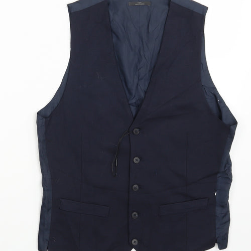 M&S Mens Blue   3-in-1 Jacket Waistcoat Size S