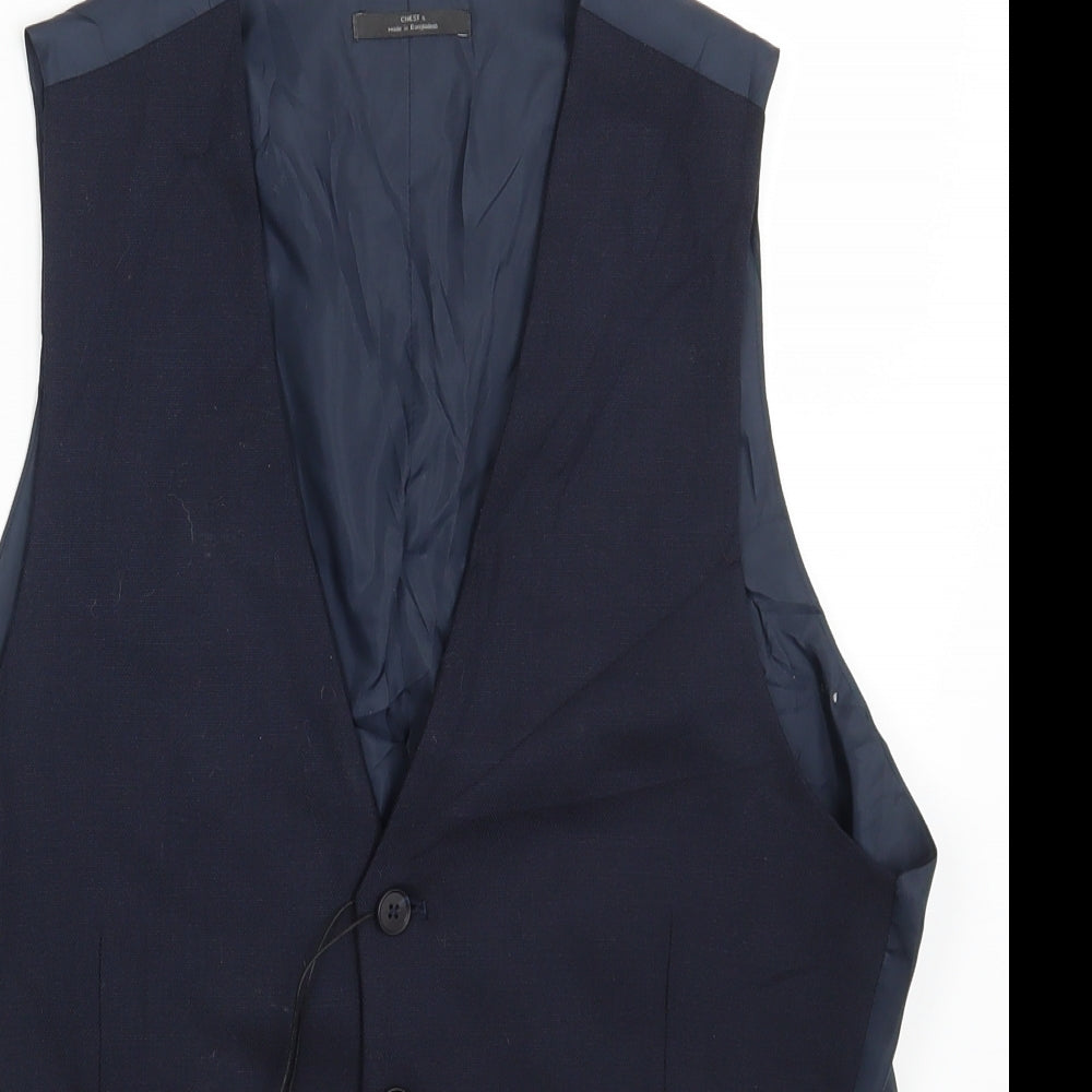M&S Mens Blue   3-in-1 Jacket Waistcoat Size S