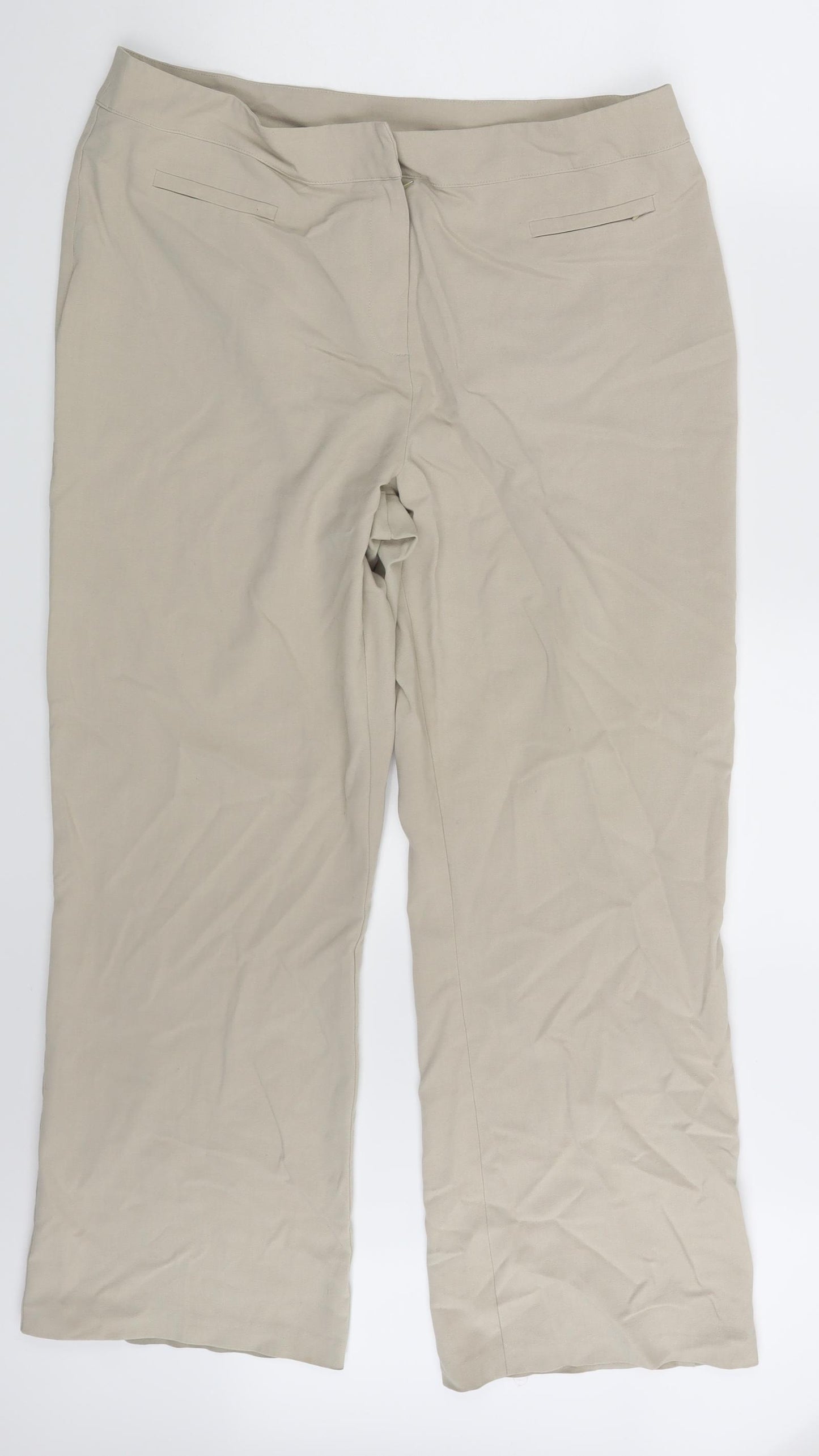 Sarah Hamilton Womens Beige   Trousers  Size 18 L27 in