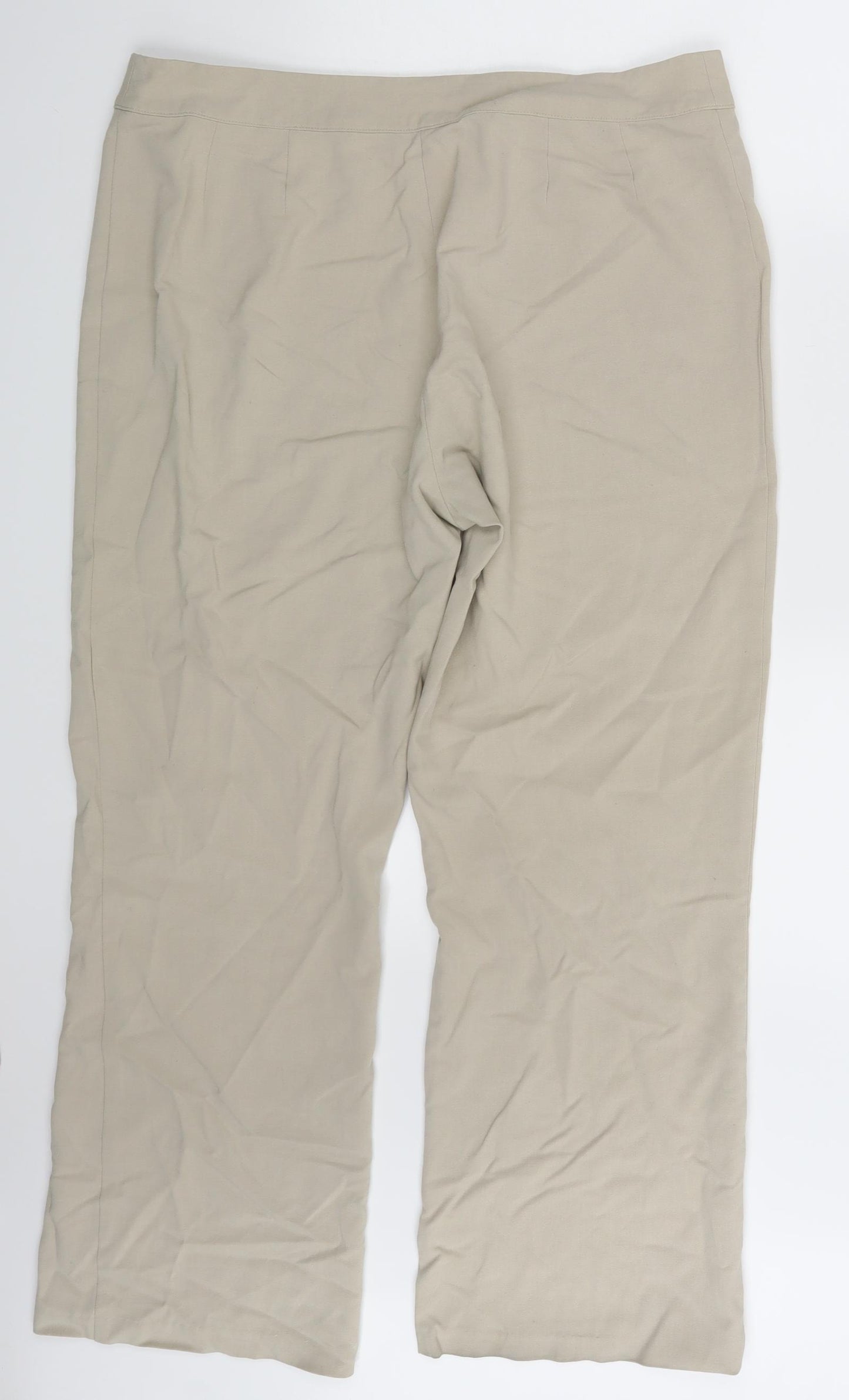 Sarah Hamilton Womens Beige   Trousers  Size 18 L27 in