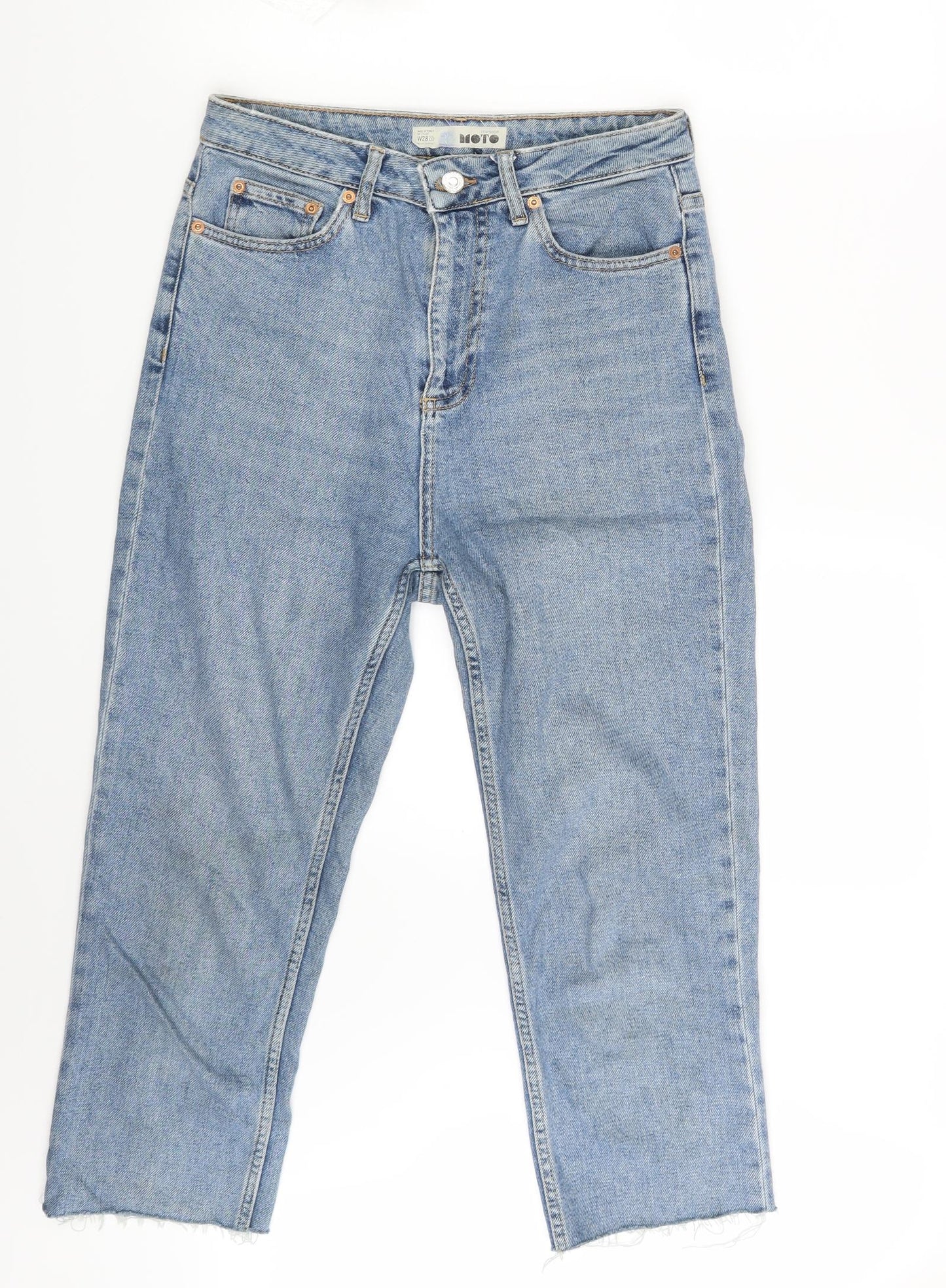 Moto Mens Blue  Denim Straight Jeans Size 28 L21 in