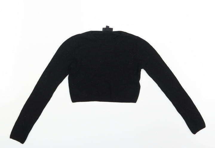 Topshop Womens Black Pullover Jumper Size 8