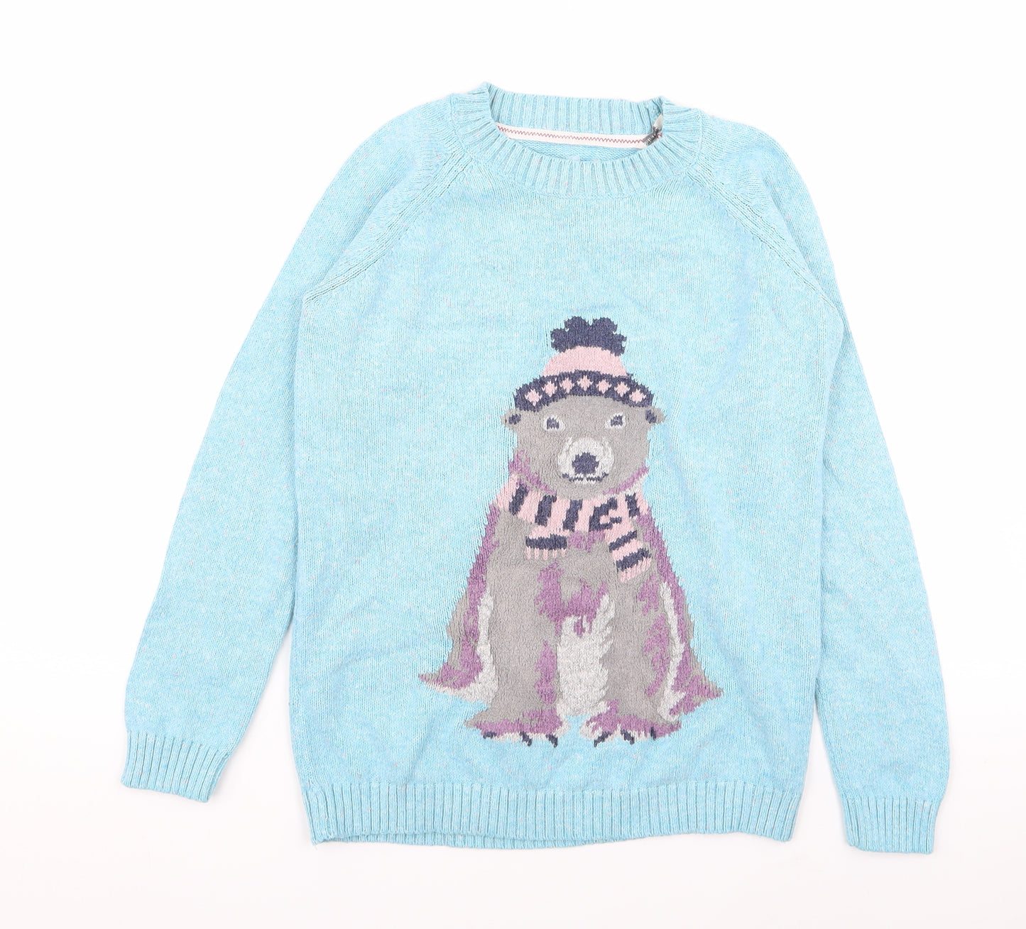 Fat Face Girls Blue   Pullover Jumper Size 12-13 Years