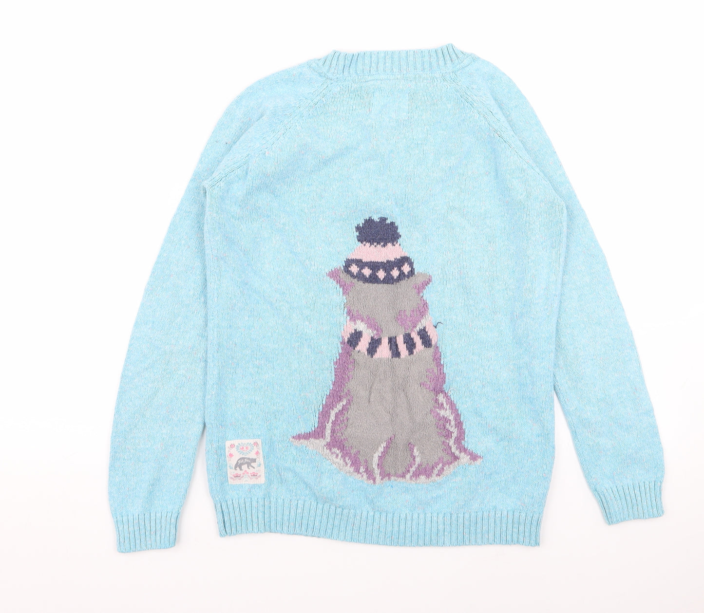 Fat Face Girls Blue   Pullover Jumper Size 12-13 Years