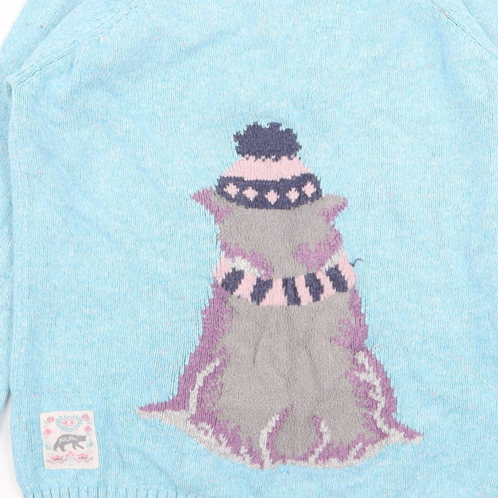 Fat Face Girls Blue   Pullover Jumper Size 12-13 Years