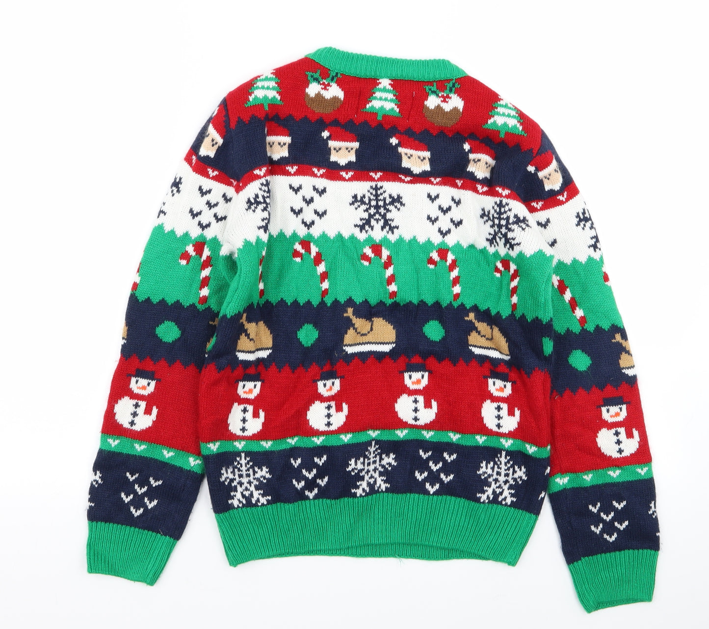 urban boys Boys Multicoloured Geometric  Pullover Jumper Size 11 Years  - christmas