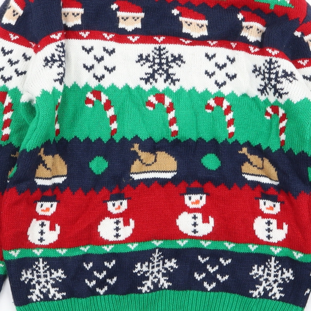 urban boys Boys Multicoloured Geometric  Pullover Jumper Size 11 Years  - christmas