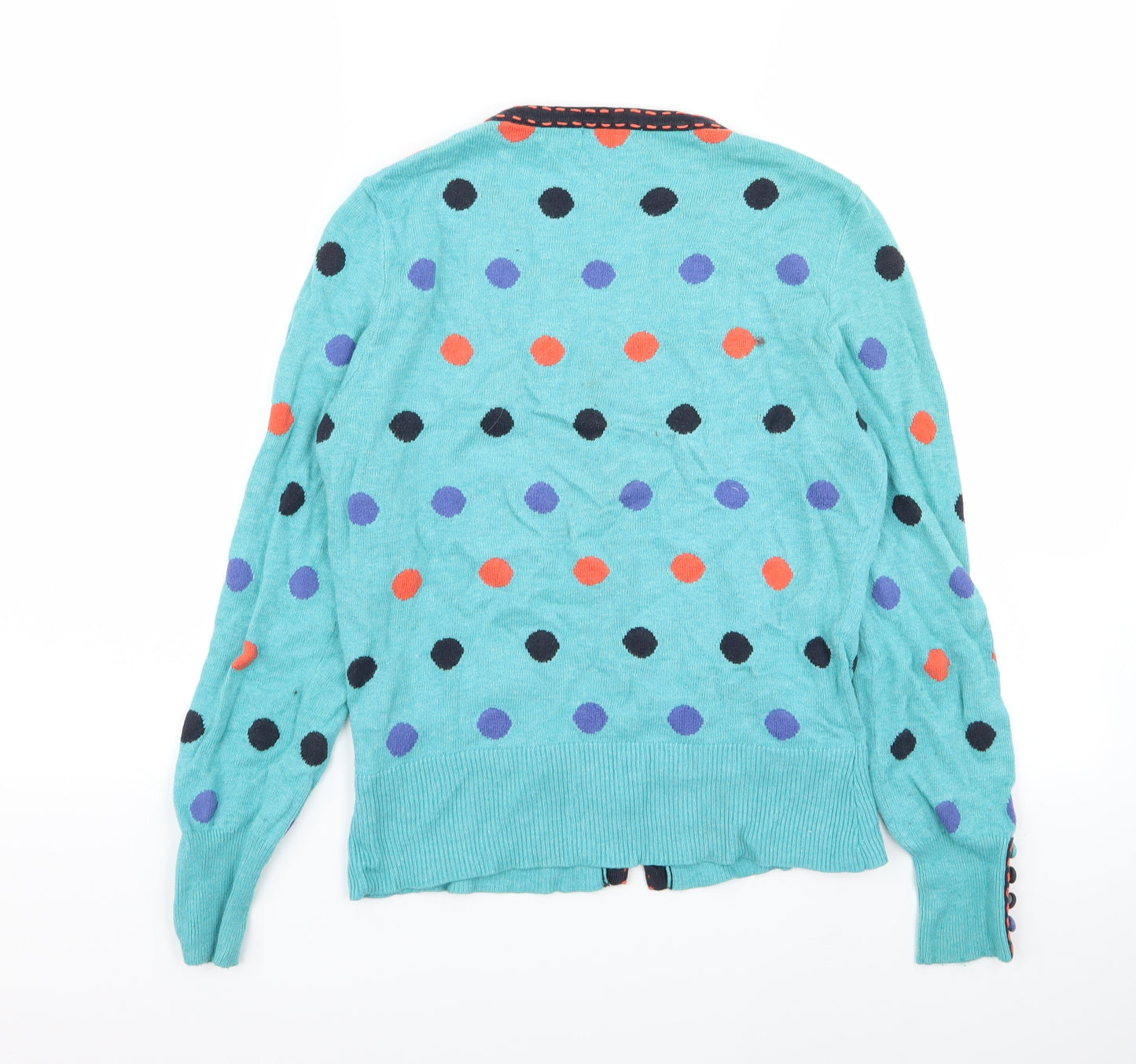 Per Una Womens Blue Polka Dot  Cardigan Jumper Size 12