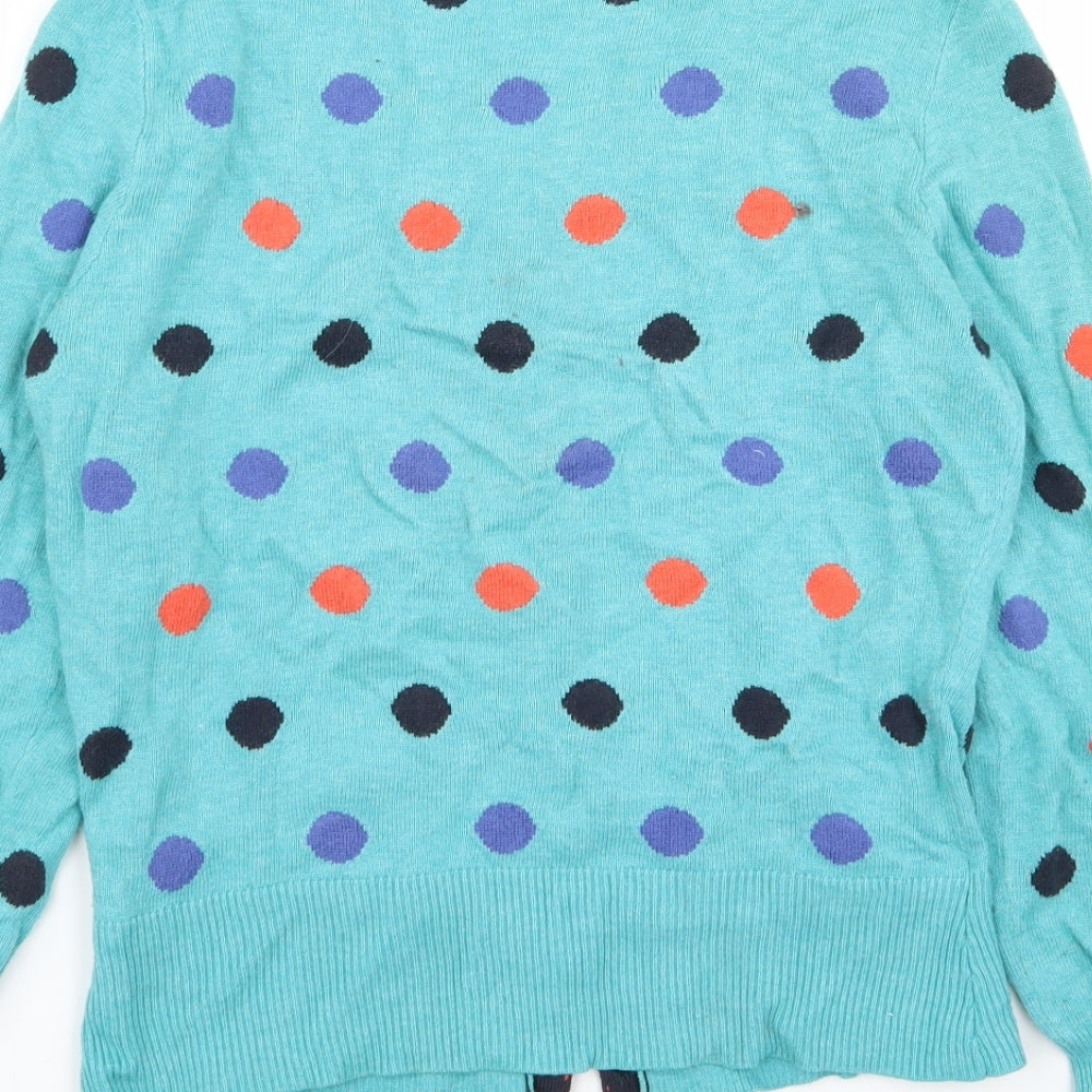 Per Una Womens Blue Polka Dot  Cardigan Jumper Size 12
