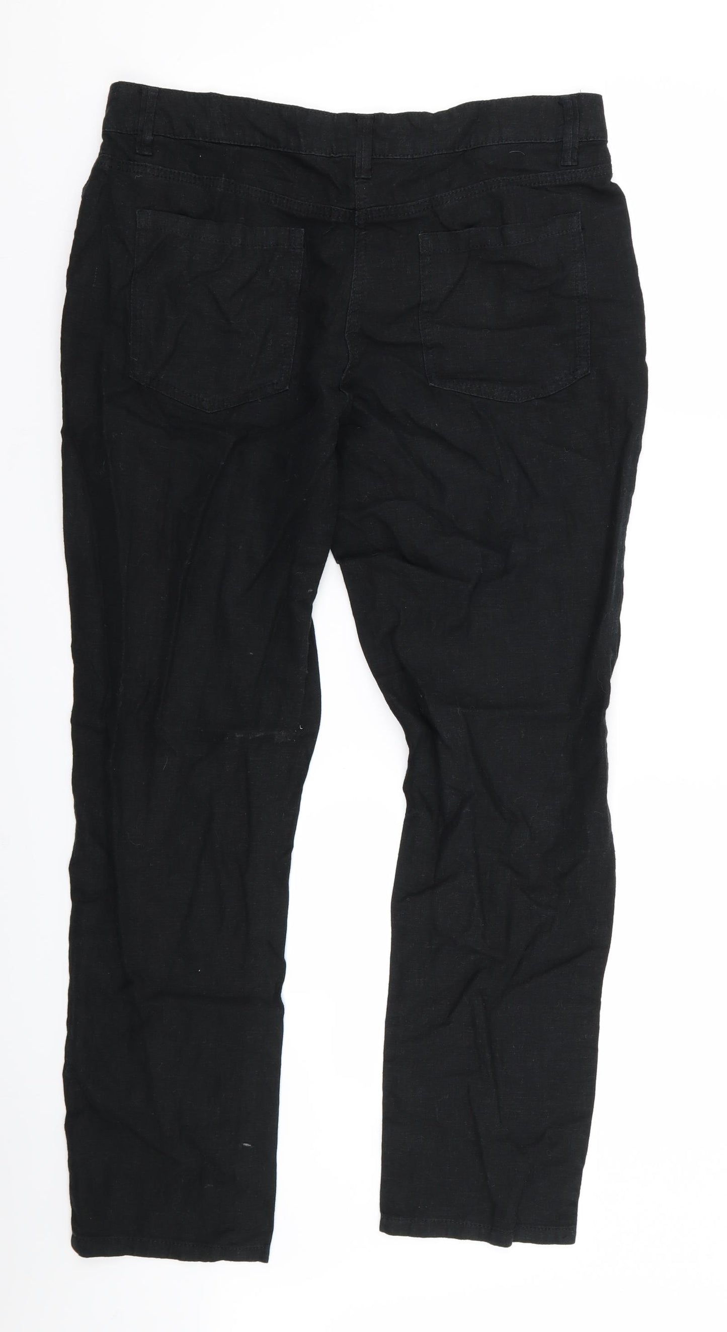 Preworn Womens Black   Trousers  Size 12 L30 in