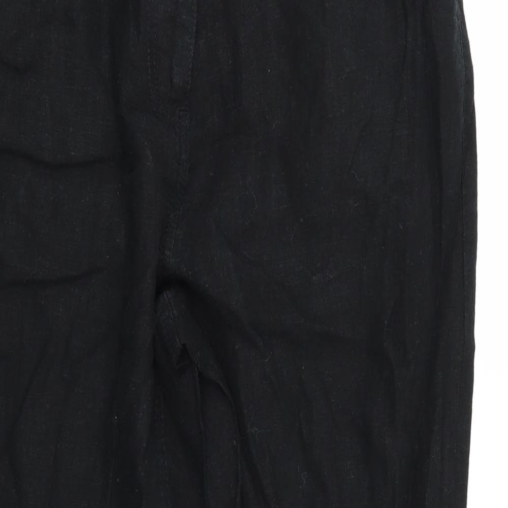 Preworn Womens Black   Trousers  Size 12 L30 in