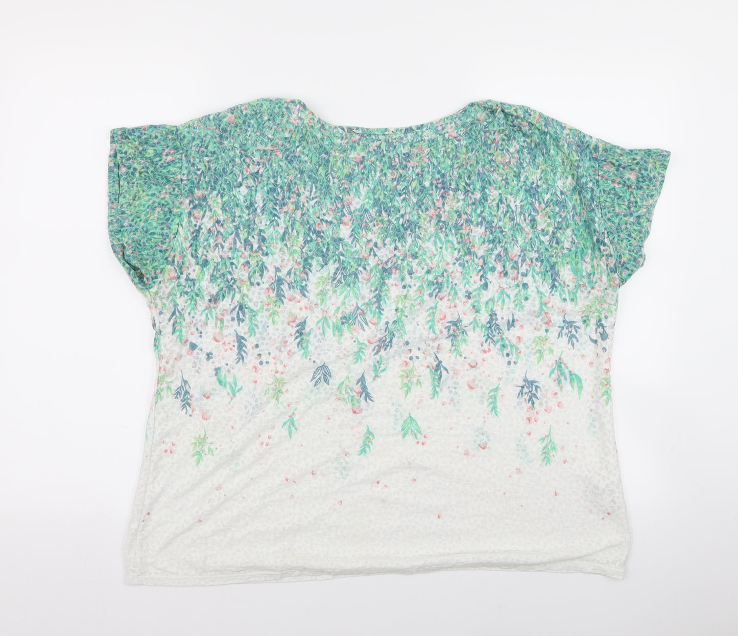 Nutmeg Womens Multicoloured Floral  Basic T-Shirt Size 18