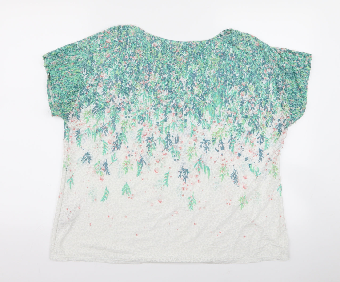 Nutmeg Womens Multicoloured Floral  Basic T-Shirt Size 18