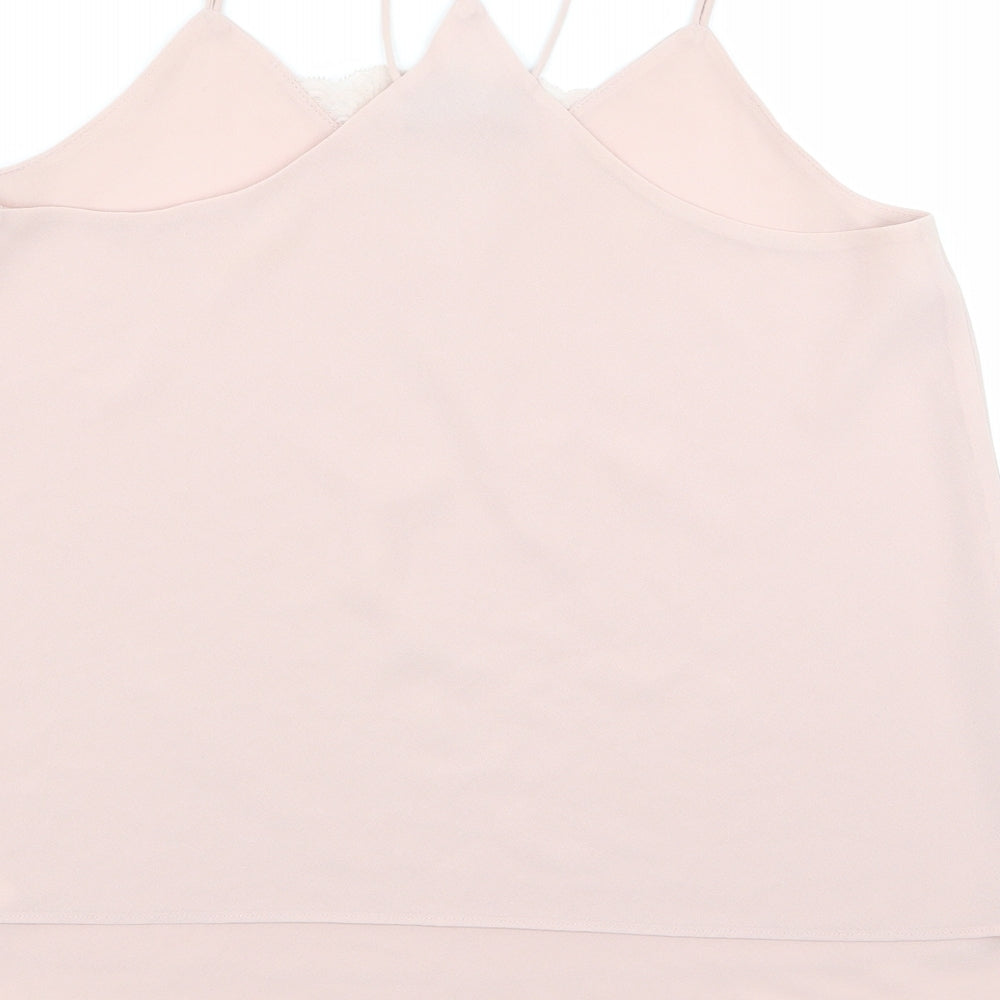 New Look Womens Pink   Basic Tank Size 8