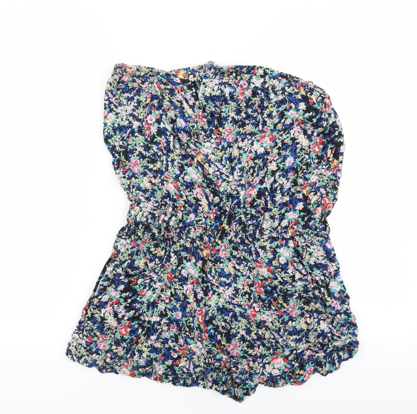 New Look Womens Multicoloured Floral  Playsuit One-Piece Size 10
