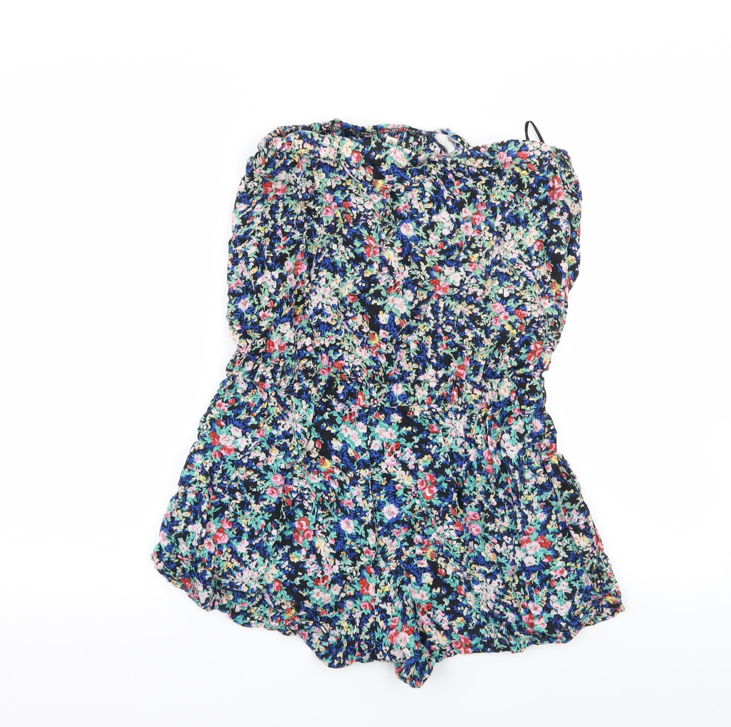 New Look Womens Multicoloured Floral  Playsuit One-Piece Size 10