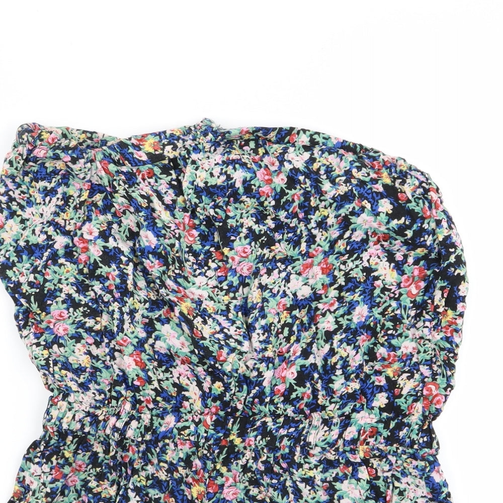 New Look Womens Multicoloured Floral  Playsuit One-Piece Size 10