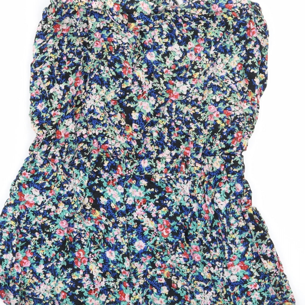 New Look Womens Multicoloured Floral  Playsuit One-Piece Size 10