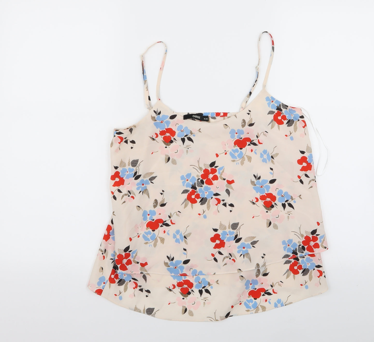 Oasis Womens Beige Floral  Camisole Tank Size 10